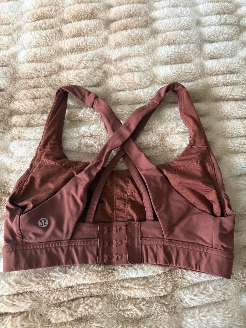 lululemon athletica Cross-Back Sports Bra in Rust